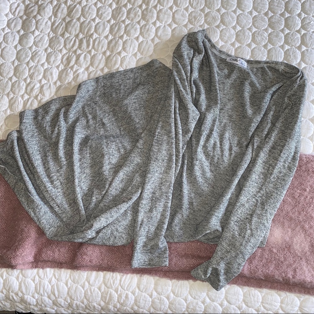 Long grey cardigan